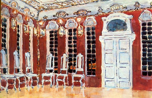 Hall in the Palace, vintage artwork by Alexander Golovin, 12x8" (A4) Poster