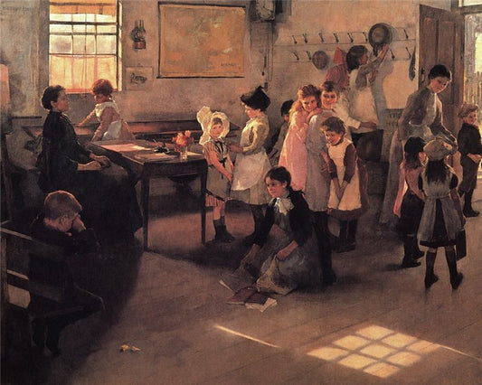 School is Out, vintage artwork by Elizabeth Stanhope Forbes, 12x8" (A4) Poster