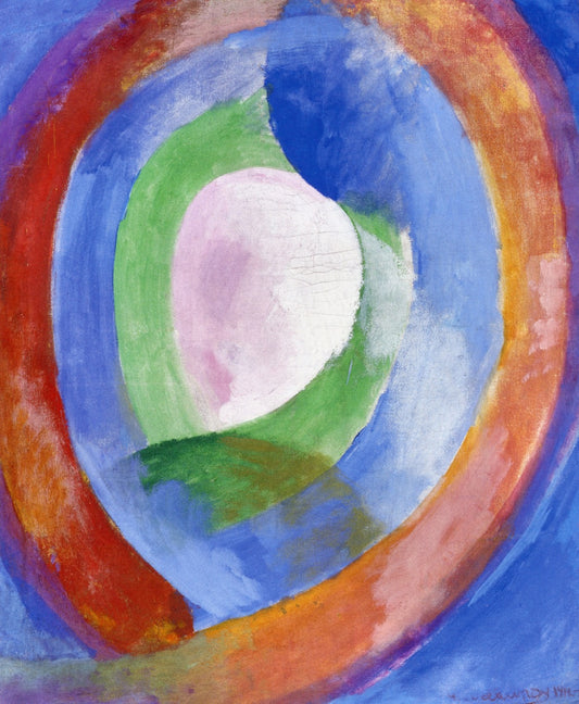 Circular Forms, Moon No. 1, vintage artwork by Robert Delaunay, 12x8" (A4) Poster