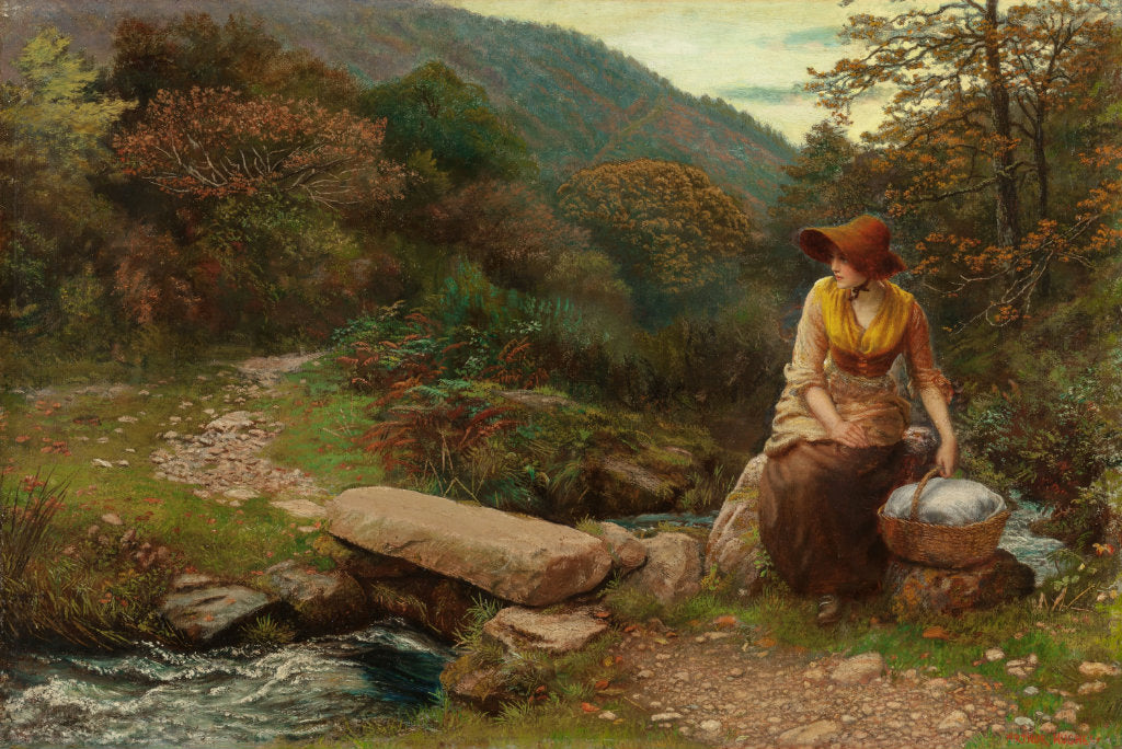 The Footstep, vintage artwork by Arthur Hughes, 12x8" (A4) Poster