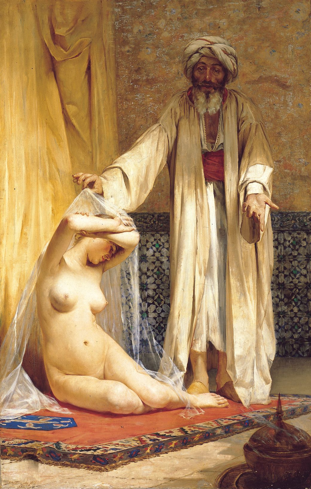 The Merchant's Pearl, vintage artwork by Alfredo Valenzuela Puelma, 12x8" (A4) Poster
