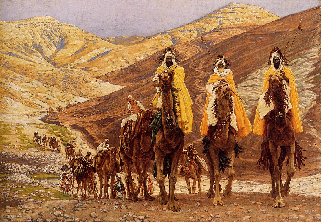 Journey of the Magi, vintage artwork by James Tissot, 12x8" (A4) Poster