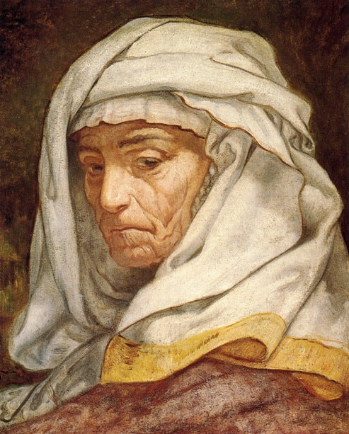 Study of Jane Jackson, vintage artwork by Elihu Vedder, 12x8" (A4) Poster