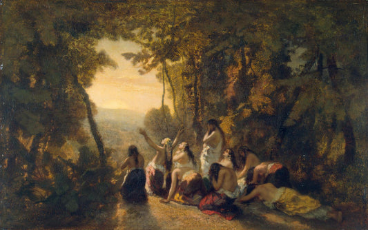 Lament of Jephthah's Daughter, vintage artwork by Narcisse Dìaz de la Peña, A3 (16x12") Poster Print