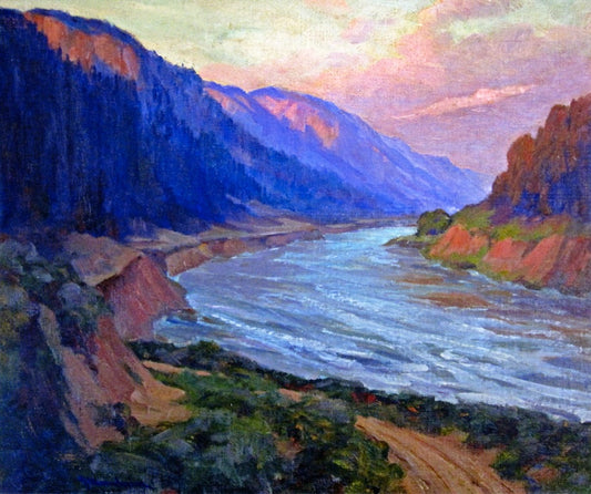 Colorado Twilight, vintage artwork by Jean Mannheim, 12x8" (A4) Poster