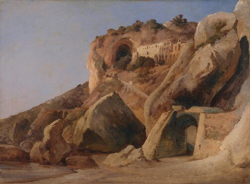 The Capuchin Convent at Amalfi, vintage artwork by Carl Blechen, A3 (16x12") Poster Print