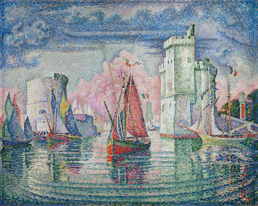 Entry to the Port of La Rochelle, vintage artwork by Paul Signac, 12x8" (A4) Poster