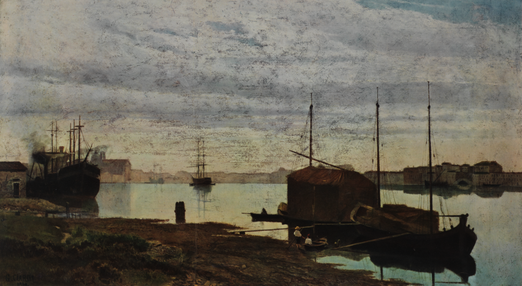 La Giudecca, vintage artwork by Guglielmo Ciardi, 12x8" (A4) Poster