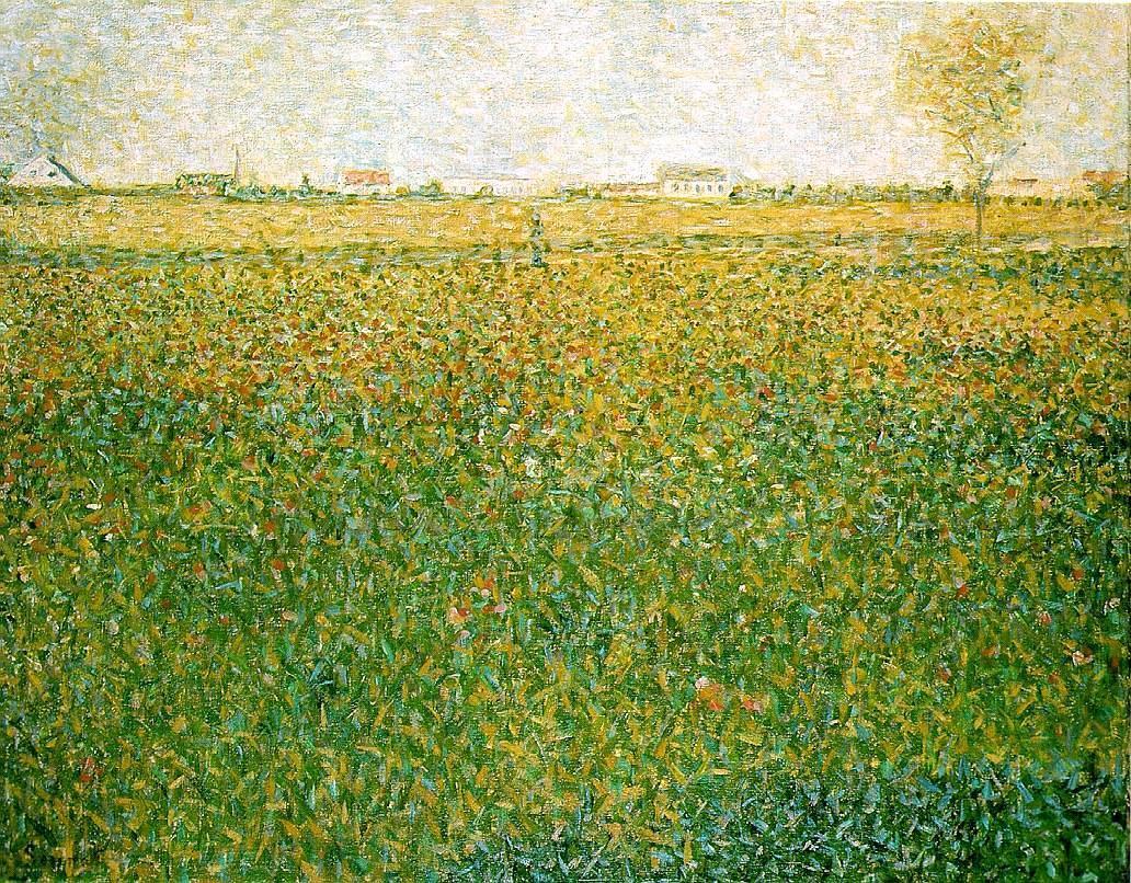 Alfalfa Fields, Saint-Denis by Georges Seurat,A3(16x12")Poster