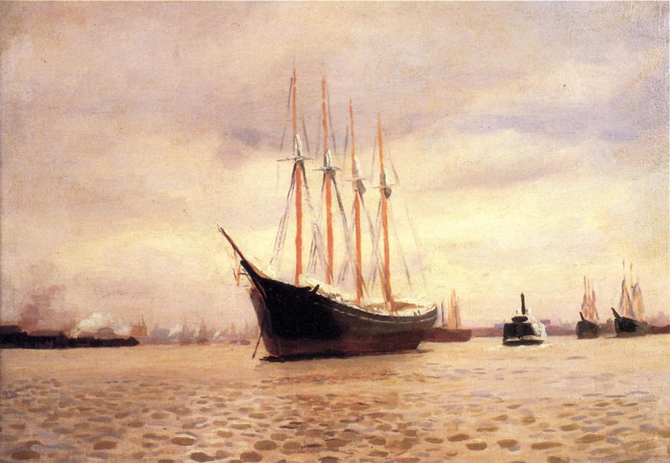 On the Delaware at Tacony by Thomas P. Anshutz,A3(16x12")Poster