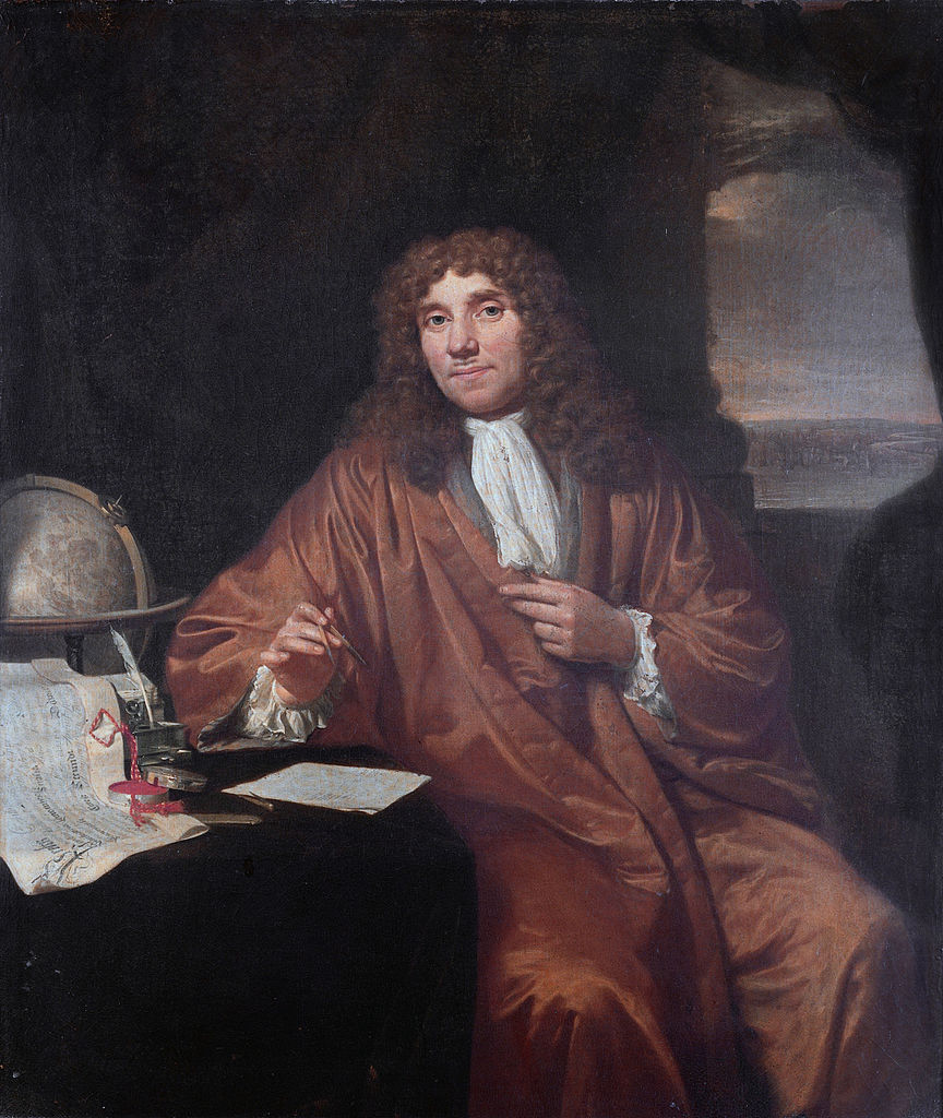 Antonie van Leeuwenhoek, vintage artwork by Jan Verkolje, 12x8" (A4) Poster