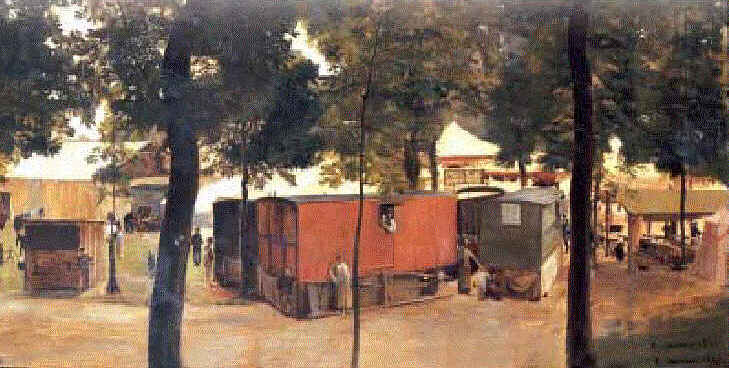 Fête Foraine de Saint-Cloud, vintage artwork by Edouard-Joseph Dantan, 12x8" (A4) Poster