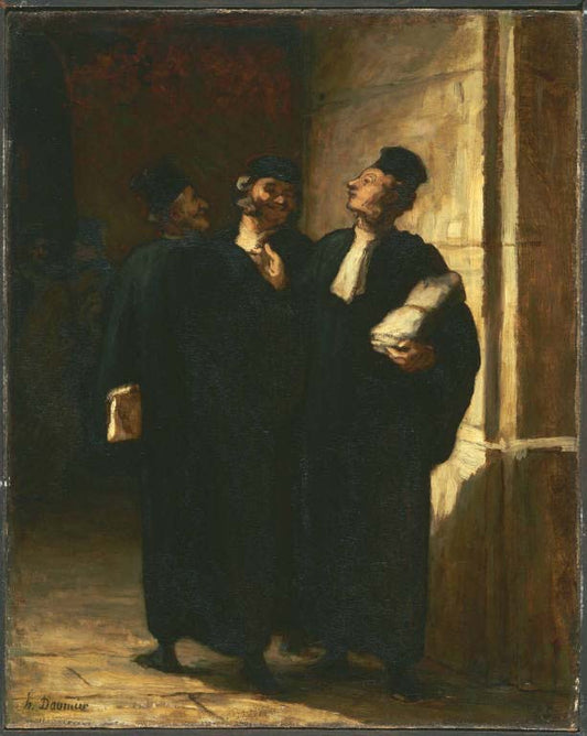 Three Lawyers, vintage artwork by Honore Daumier, A3 (16x12") Poster Print