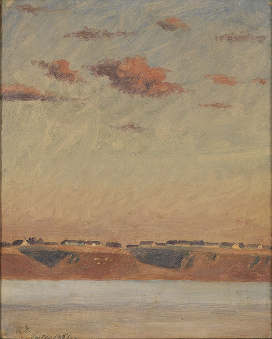 Study of the Lim Fjord in Jutland, vintage artwork by Christen Dalsgaard, 12x8" (A4) Poster