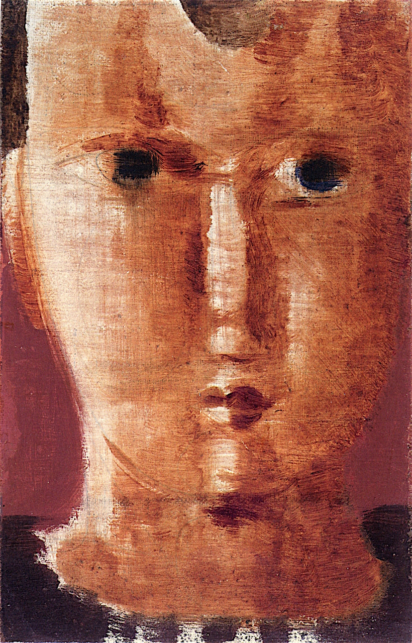 Boy, Facing Front, vintage artwork by Oskar Schlemmer, 12x8" (A4) Poster