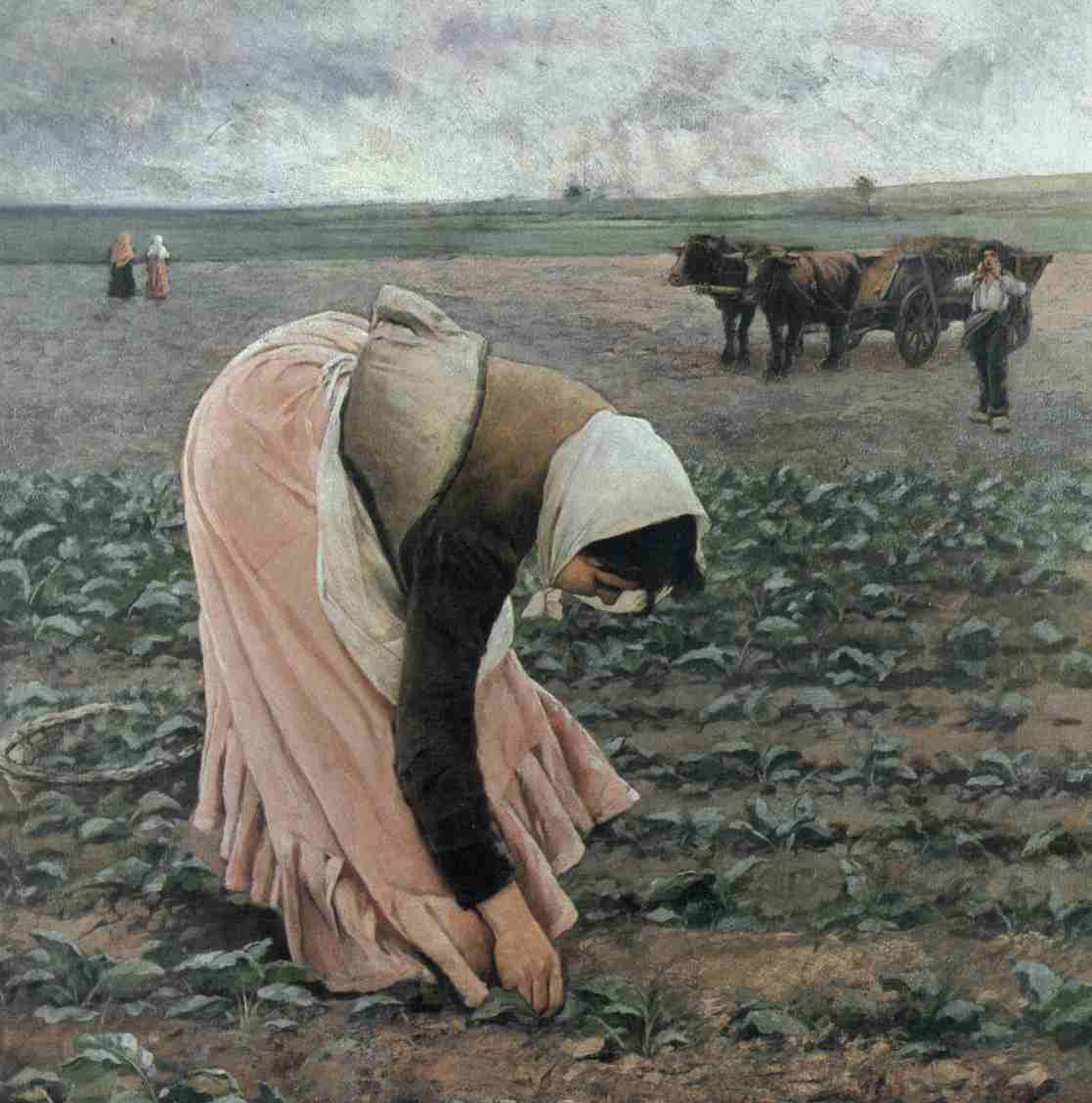 Weeder, vintage artwork by Jakub Schikaneder, 12x8" (A4) Poster