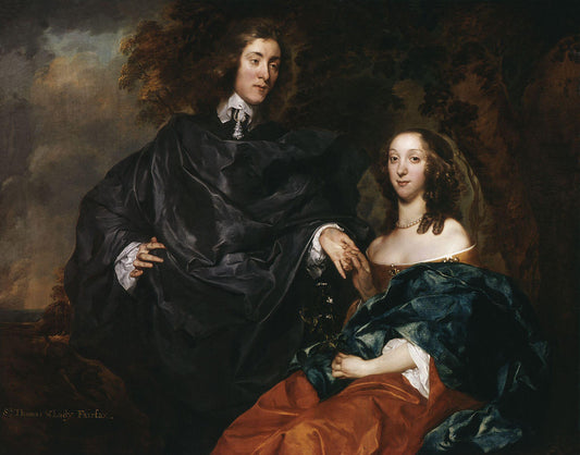 William Fairfax, 3rd Viscount Fairfax of Emley and Elizabeth, Viscountess Fairfax of Emley, vintage artwork by Gerard Soest, 12x8" (A4) Poster