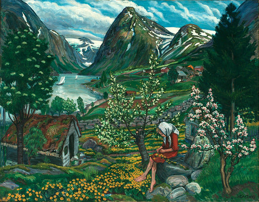 Kari - Motif from Sunde by Nicolai Astrup,16x12(A3) Poster