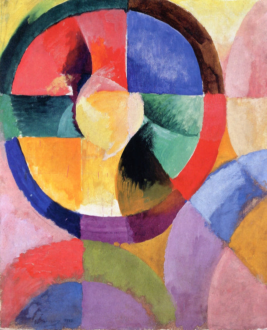Circular Forms: Sun No. 1, vintage artwork by Robert Delaunay, 12x8" (A4) Poster