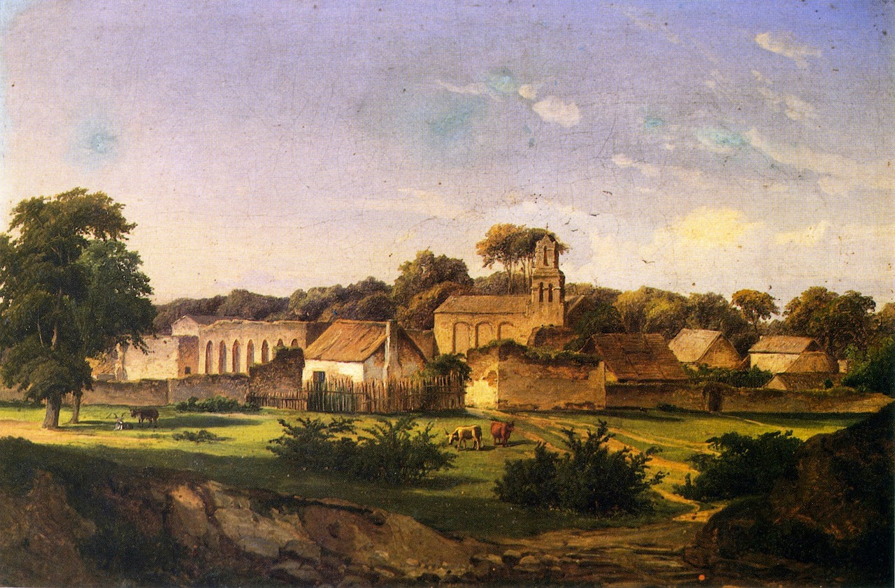 Mission San Juan de Capistrano, vintage artwork by Herman Lungkwitz, A3 (16x12") Poster Print
