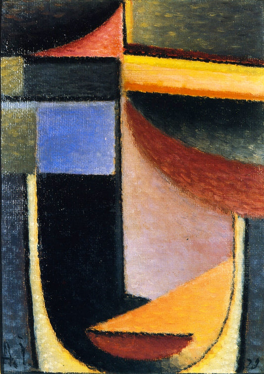 Abstract Head: The Cup Passed from Me, vintage artwork by Alexei von Jawlensky, 12x8" (A4) Poster