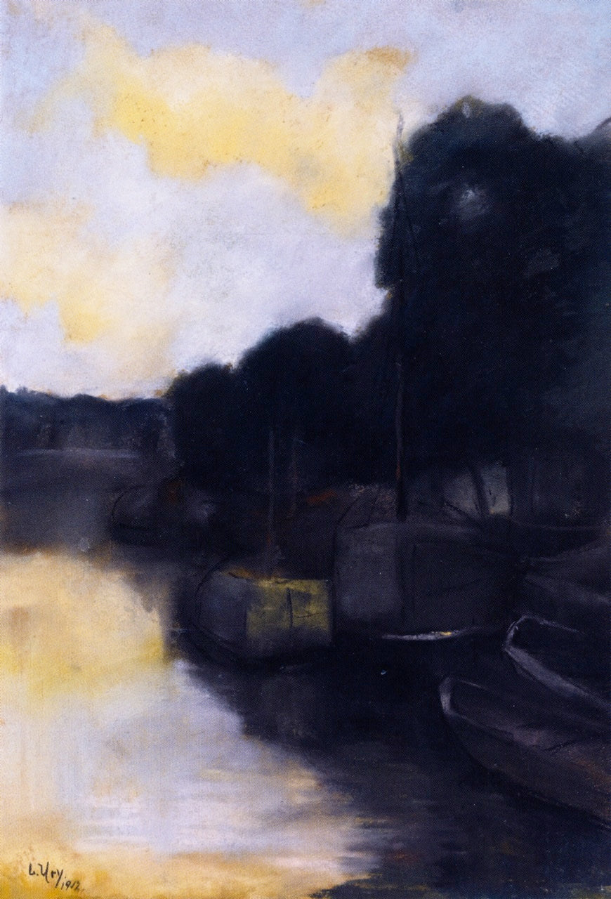 On a Canal by Lesser Ury,A3(16x12")Poster