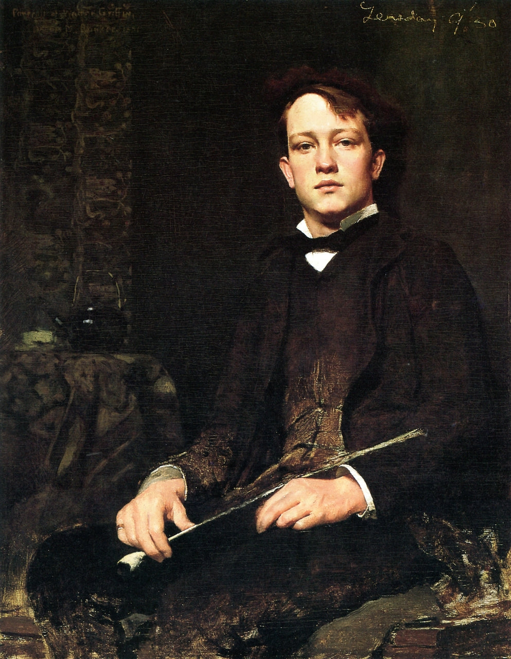 Portrait of Walter Griffin, vintage artwork by Dennis Miller Bunker, 12x8" (A4) Poster