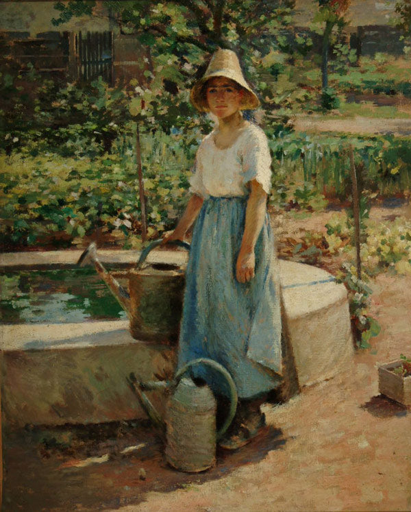 Josephine in the Garden by Theodore Robinson,A3(16x12")Poster