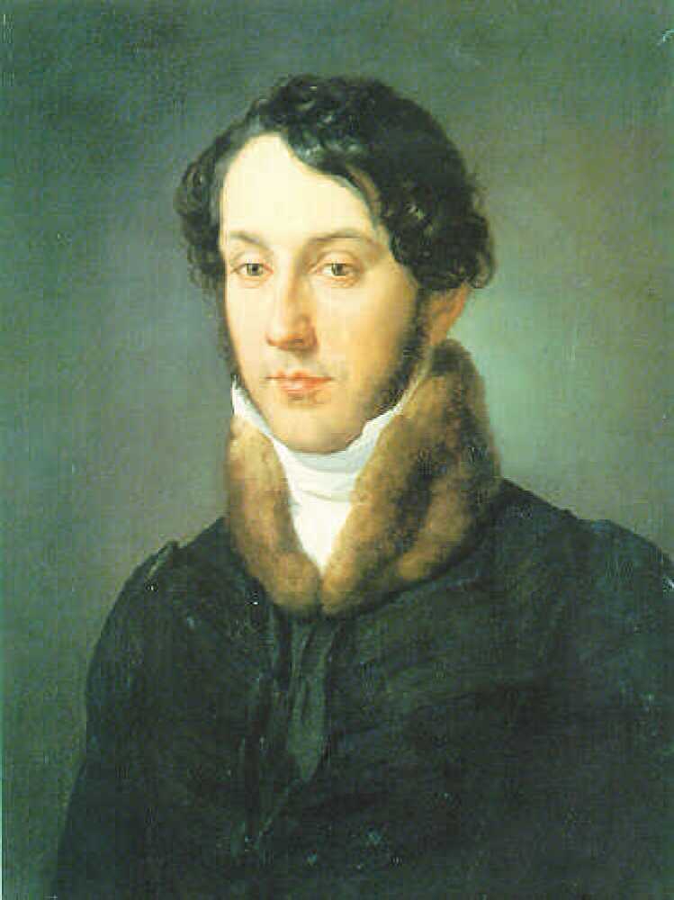 Portrait of a man, vintage artwork by Francesco Paolo Hayez, A3 (16x12") Poster Print