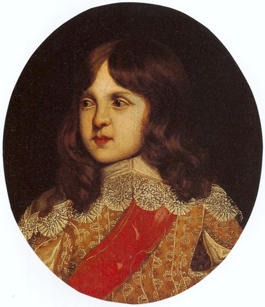 Portrait of Prince Sigismund Casimir Vasa, vintage artwork by Peter Danckerts de Rij, 12x8" (A4) Poster