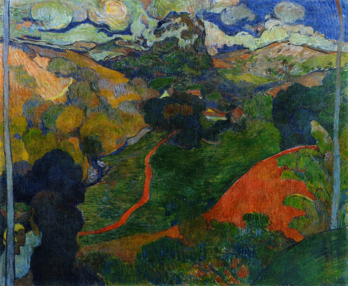 Landscape n Martinique, vintage artwork by Charles Laval, 12x8" (A4) Poster