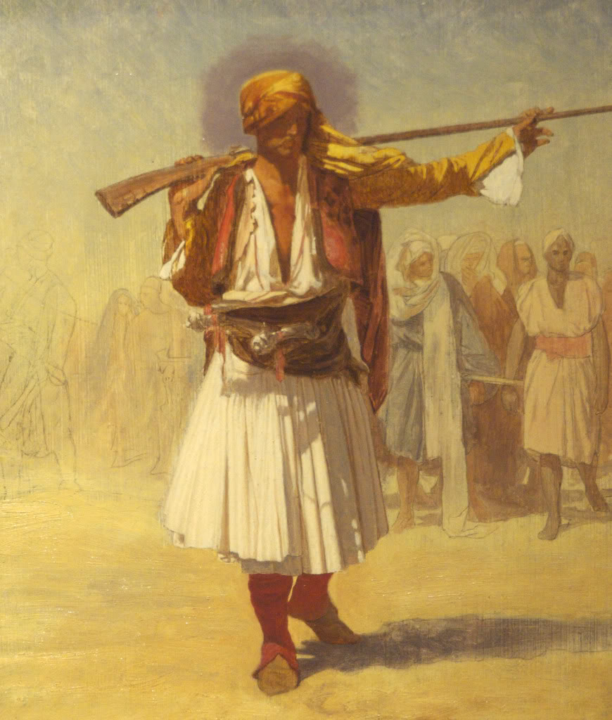 Arnaut Officer, vintage artwork by Jean-Leon Gerôme, 12x8" (A4) Poster