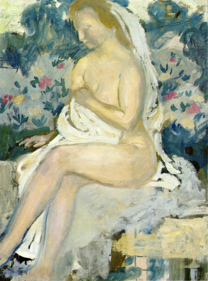 Bathsheeba, Blue Background by Maurice Denis,A3(16x12")Poster