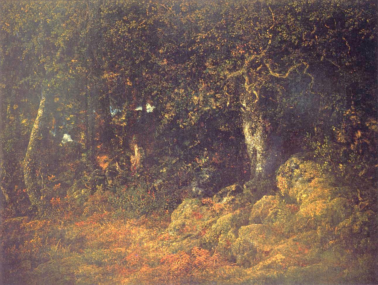 The Oak in the Rocks, vintage artwork by Theodore Rousseau, A3 (16x12") Poster Print