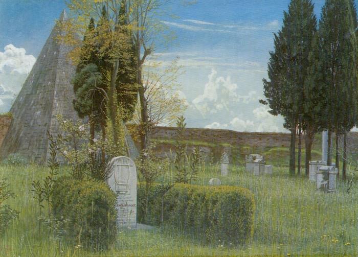 Shelley's Tomb in the Protestant Cemetery, vintage artwork by Walter Crane, 12x8" (A4) Poster