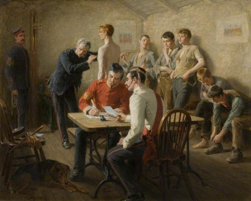 Passing the Doctor, vintage artwork by Ralph Hedley, 12x8" (A4) Poster
