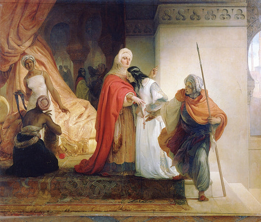The Departure of Saladin, vintage artwork by Francesco Paolo Hayez, A3 (16x12") Poster Print