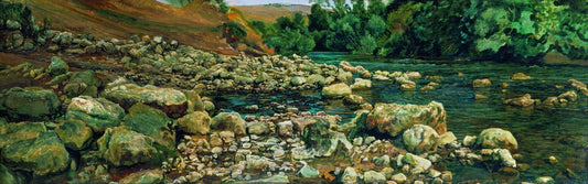 Stones on the Riverbank, vintage artwork by Alexander Ivanov, A3 (16x12") Poster Print