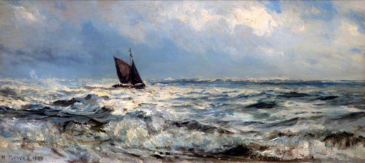 Rounding the Ness, Lowestoft, vintage artwork by Henry Moore, 12x8" (A4) Poster