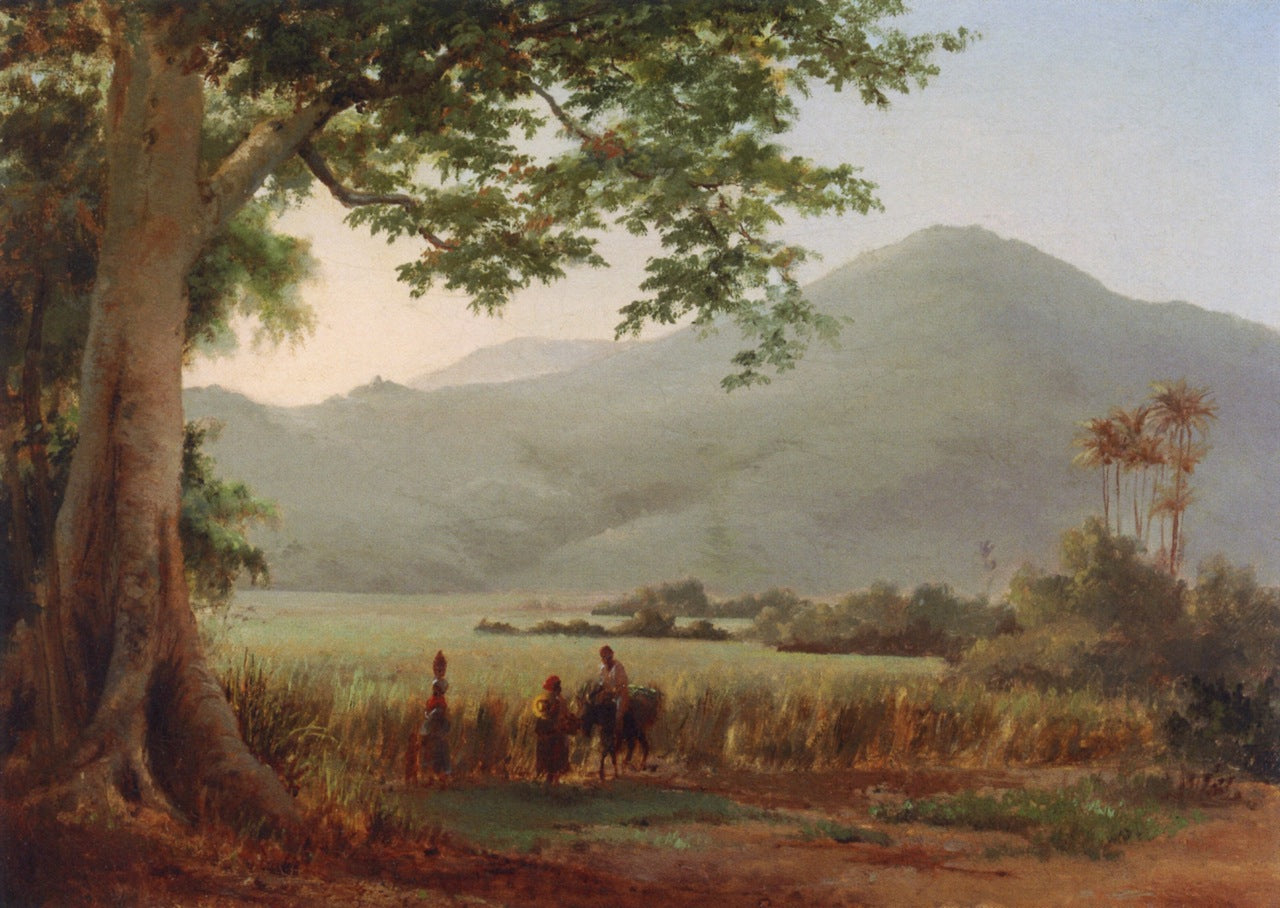 Antilian Landscape, St. Thomas, vintage artwork by Camille Pissarro, 12x8" (A4) Poster