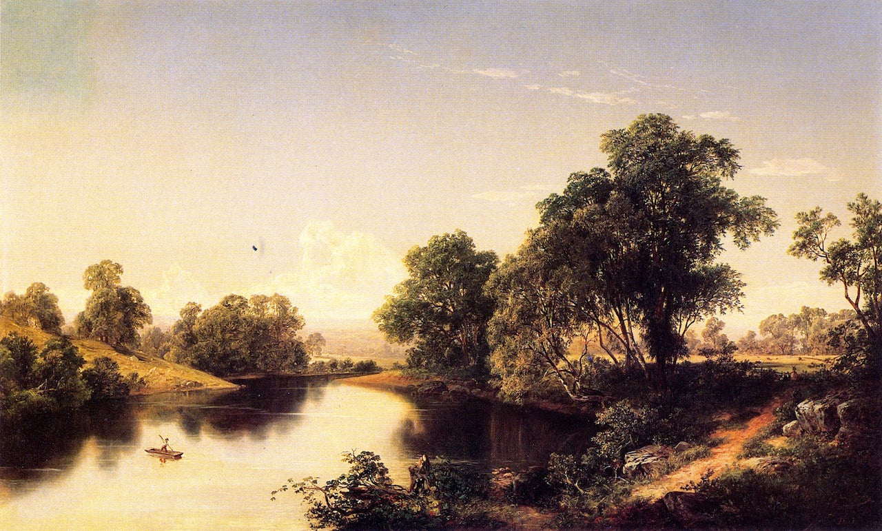 On the Esopus Creek, Ulster County, New York, vintage artwork by David Johnson, 12x8" (A4) Poster