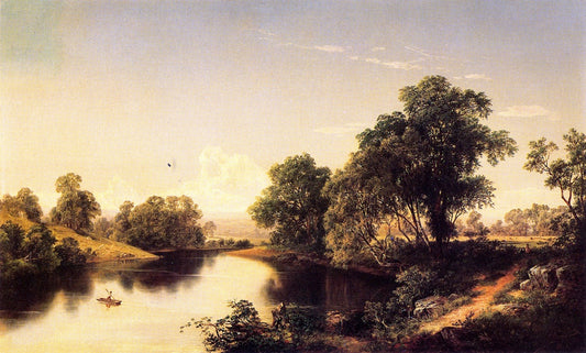On the Esopus Creek, Ulster County, New York, vintage artwork by David Johnson, 12x8" (A4) Poster