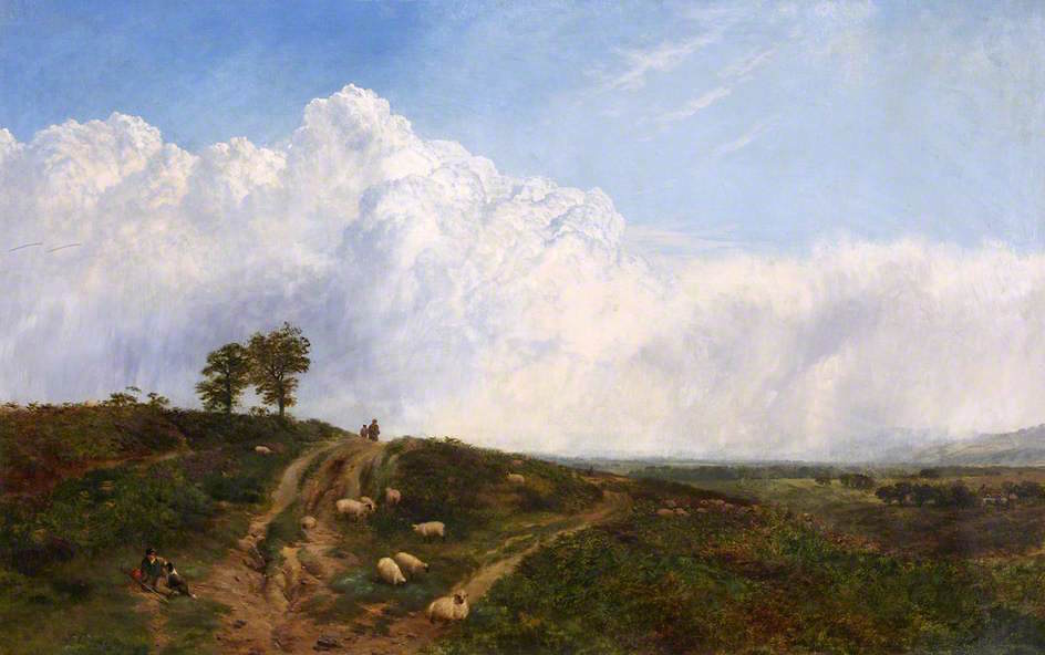 Cross Roads over the Heath, vintage artwork by George Vicat Cole, 12x8" (A4) Poster