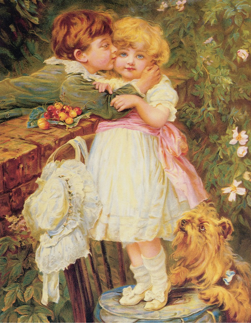 Over The Garden Wall, vintage artwork by Frederick Morgan, 12x8" (A4) Poster