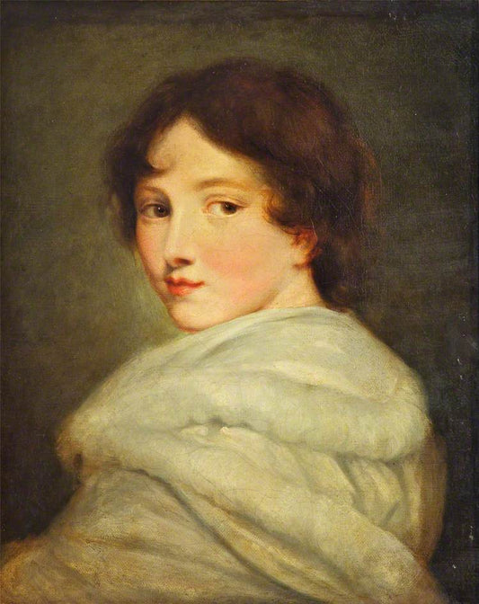 Portrait of a Head, vintage artwork by George Henry Harlow, 12x8" (A4) Poster