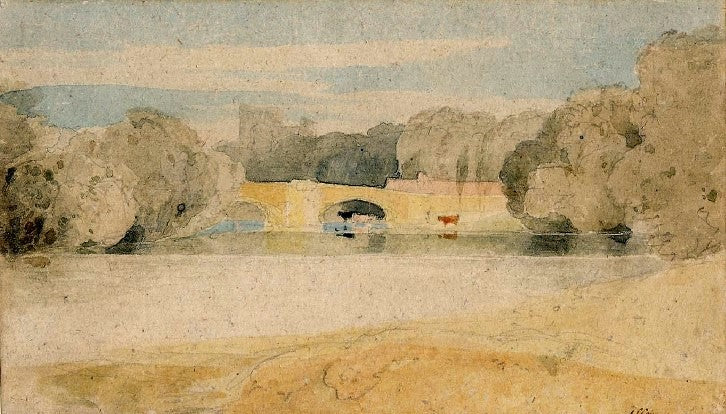 Bridge at Knaresborough, vintage artwork by John Sell Cotman, 12x8" (A4) Poster