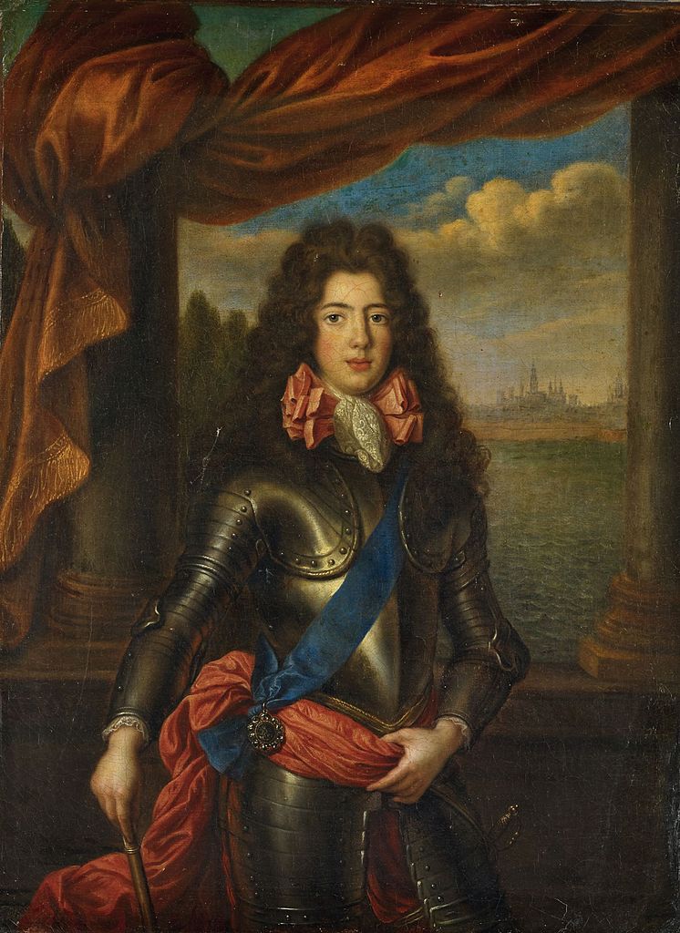Portrait of Jacques Fitz James Stuart, Duke of Berwick, vintage artwork by Pierre Mignard, 12x8" (A4) Poster