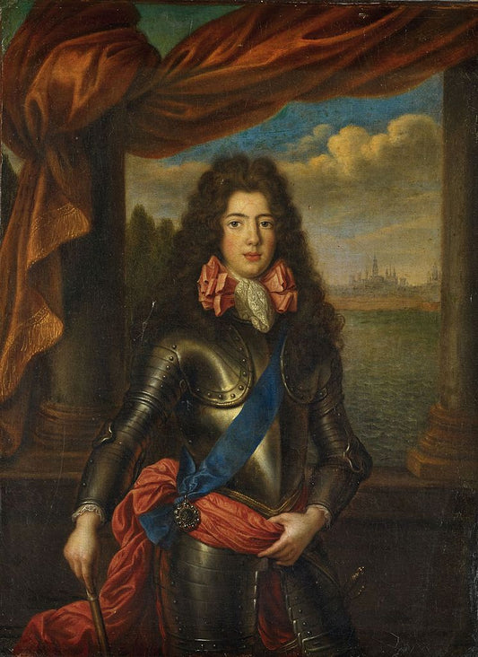 Portrait of Jacques Fitz James Stuart, Duke of Berwick, vintage artwork by Pierre Mignard, 12x8" (A4) Poster