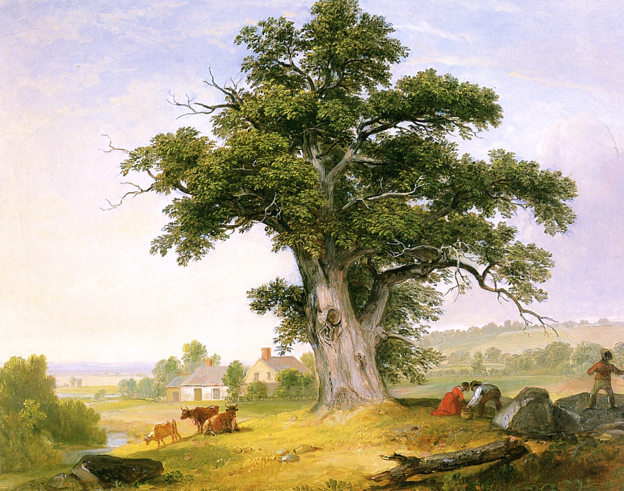 The Nutgatherers, vintage artwork by Asher Brown Durand, A3 (16x12") Poster Print