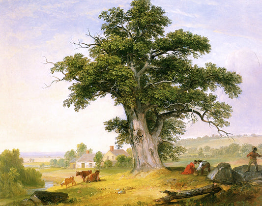 The Nutgatherers, vintage artwork by Asher Brown Durand, A3 (16x12") Poster Print